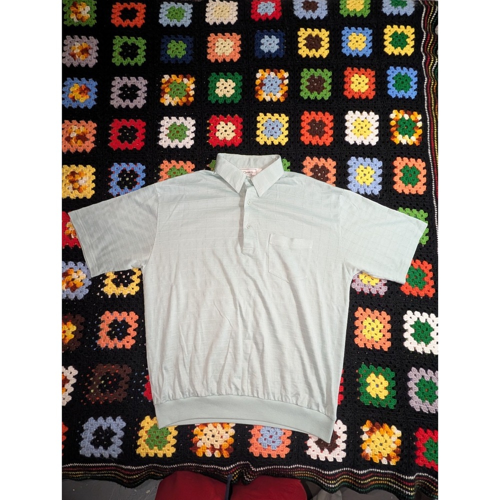 Classics By Palmland Men's Light Green Collared Polo Shirt Size XL